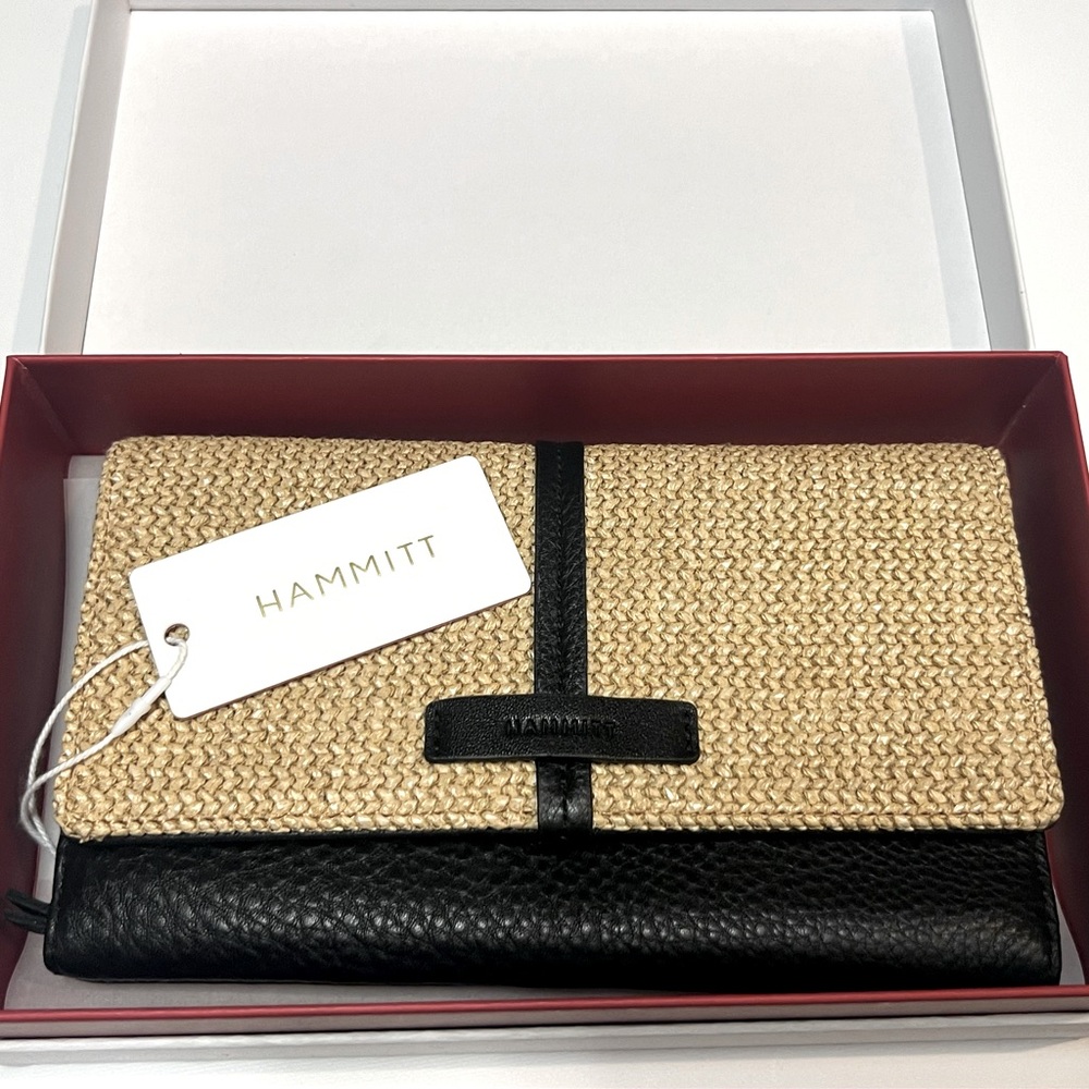 HAMMITT Benjamin Wallet Raffia NWT